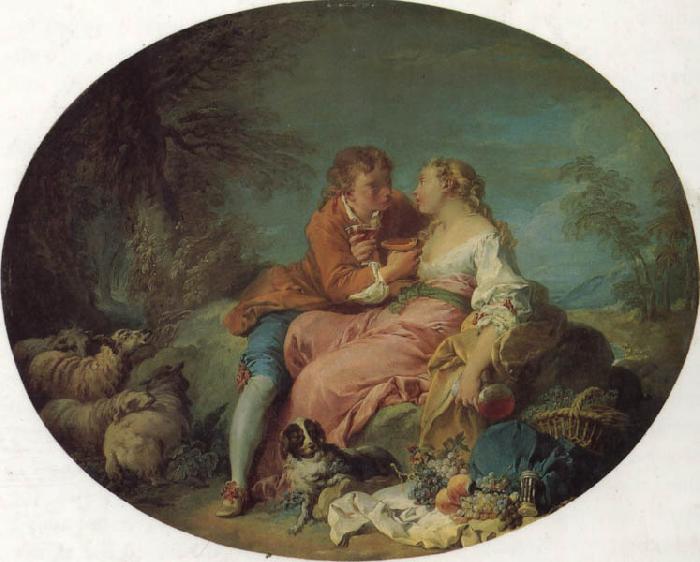 Francois Boucher Pastoral Scene